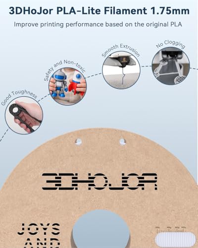 3DHoJor PLA Filament 1.75mm 3D Printer Filament,1kg Cardboard Spool (2.2lbs) Fit Most FDM 3D Printer,Dimensional Accuracy +/- 0.03 mm,Vacuum Packaging-Cold White - color: Cold White
