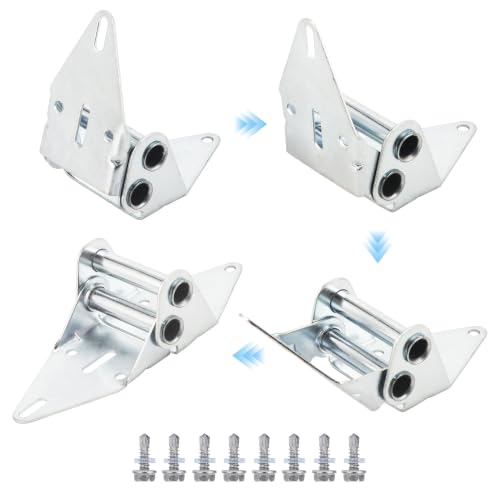 2-Pack #4 Garage Door Hinges, Heavy Duty 14 Gauge Galvanized Steel - size: #4