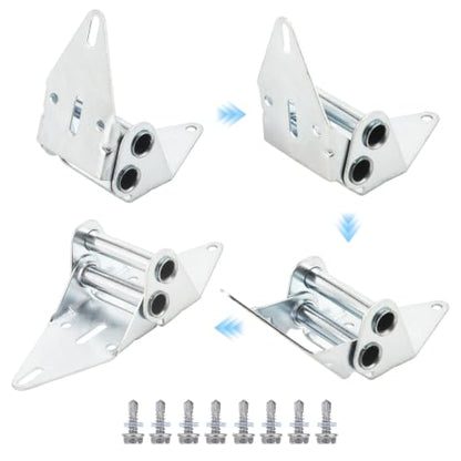 2-Pack #4 Garage Door Hinges, Heavy Duty 14 Gauge Galvanized Steel - size: #4