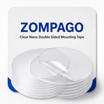 ZOMPAGO Heavy Duty Double Sided Mounting Circle Tape Picture Hanging 80PCS - size: 80PCS（Circle）