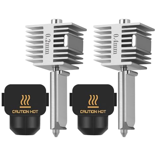Upgrade A1/A1 Mini/A2L Hotend 0.2/0.4mm Hardened Steel Nozzle 2pcs - size: A1/A1 Mini/A2L 0.2/0.4mm
