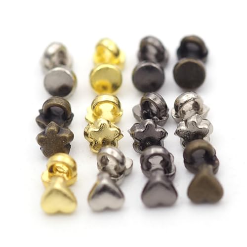 120pcs Super Mini Shank Buttons & Super Tiny Metal Charms - 3mm (1/8") Diameter for DIY Crafts, Sewing, mini Clothes Accessories Small,Project Making（4 Colors Mixed）