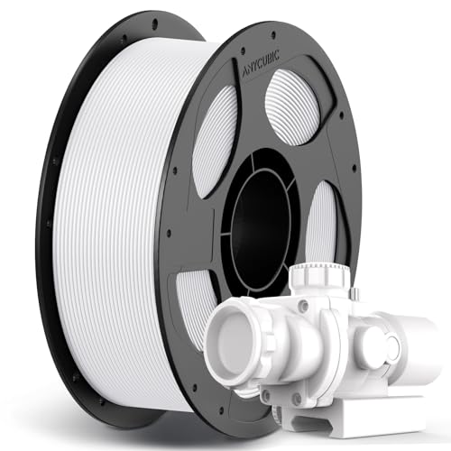ANYCUBIC High Speed 3D Printer Filament 1.75mm, Print Up to 10X Faster, Rapid PLA Filament with High Prints Quality, Dimensional Accuracy +/- 0.02mm, 1KG Reusable Spool, Bright White - color: 1kg Bright White