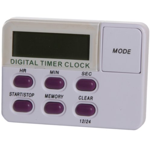 SP Bel-Art, H-B DURAC Single Channel Electronic Timer with Memory and Clock and Certificate of Calibration (B61700-3000) - size: 2.8" Width x 2" Height with Memory and Clock