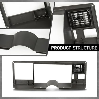 Dash Bezel Panel Surround Trim - color: Gray, size: Silverado/Sierra 1988-1994
