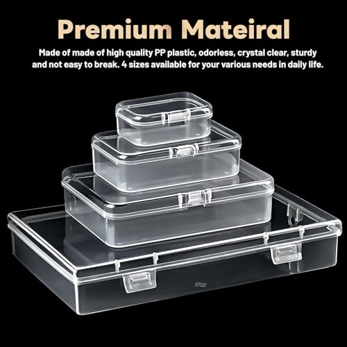 Mauproy Small Plastic Storage Containers with Lids, 4 Sizes, 24 Pack - size: 4 Sizes (24Pcs)