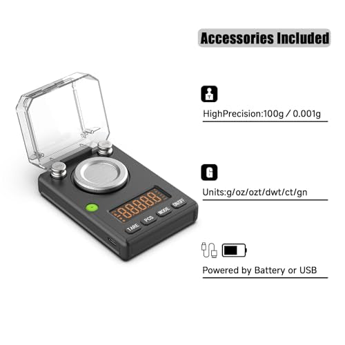 Milligram Scale 100g x 0.001g with Selectable Auto Off