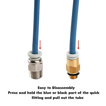 Capricorn Bowden PTFE Tubing 1M XS Series 1.75MM w/ 4pcs Fittings & Cutter - size: 1 Meter