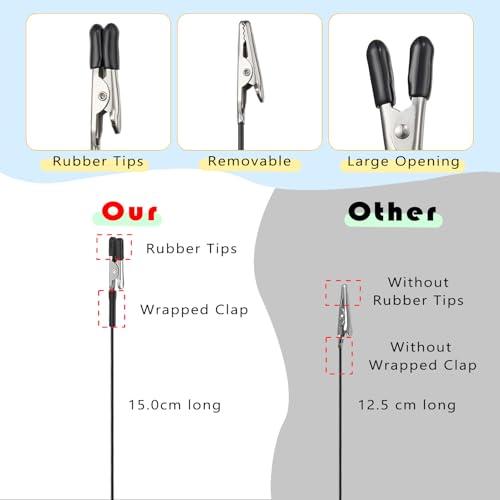Magnetic Helping Hands, 10 Crocodile Clips, for Soldering & Model Painting - color: Black, size: S