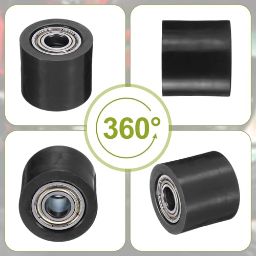 Generic 10mm Roller Pulley Tensioner, Chain Roller Pulley Tensioner Mini Bike Parts Nylon Cylinder Type Guide Wheel Chain Guide Slider for Mini Motorcycle Dirt Bike, Black