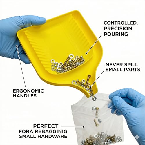 Multi-Purpose Sorting Funnel Tray – Quick Sorting Tray for All Kinds of Small Things,Easy Sorter Funnel Trays for Screws, Bolts, Lego Bricks, Micro SD Cards. (Yellow) - color: Yellow