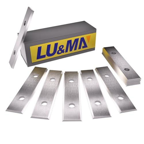 LU&MN Carbide Scraper Replacement Blades, 2.38" / 60×12×1.5mm Double-Edged Reversible Blades, Fits Most Handheld Paint, Glue& Grout Scrapers, 10Pieces - style: 2.38"