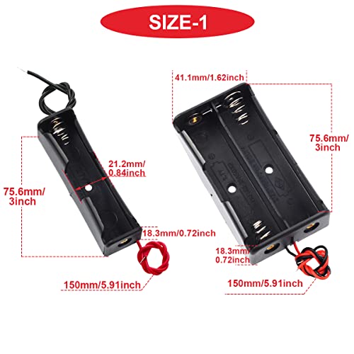 12Pack 18650 Battery Holder Bundle with Wires,3x1 18650 Battery Holder 3.7V,3x2 18650 Battery Holder 7.4V,3x3 18650 Battery Holder 11.1V,3x4 18650 Battery Holder 14.8V,with Leads,for DIY - color: B.1/2/3/4 18650 Battery Holder