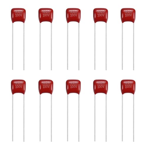 MECCANIXITY Capacitors Kit CBB21/CBB22 100V 332J 0.0033UF Red 20 PCS - style: 100V 332J 0.0033UF