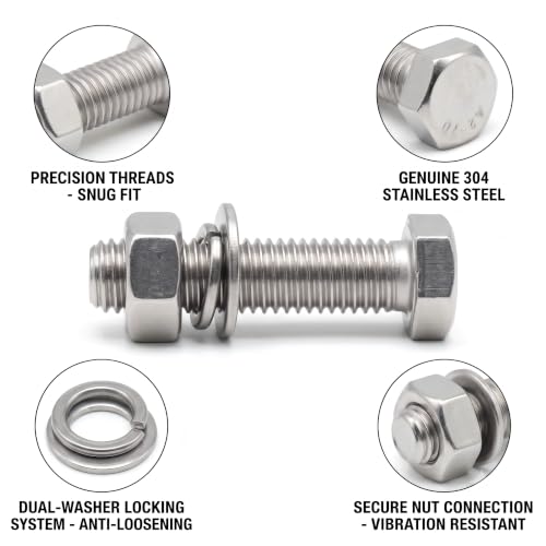 480Pcs Metric M6 M8 M10 Hex Bolts Nuts Washers Assortment Kit