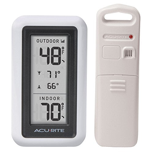 AcuRite Digital Thermometer with Indoor, Outdoor Temperature and Daily High and Lows (00424CA), White - color: White (Single), size: Single