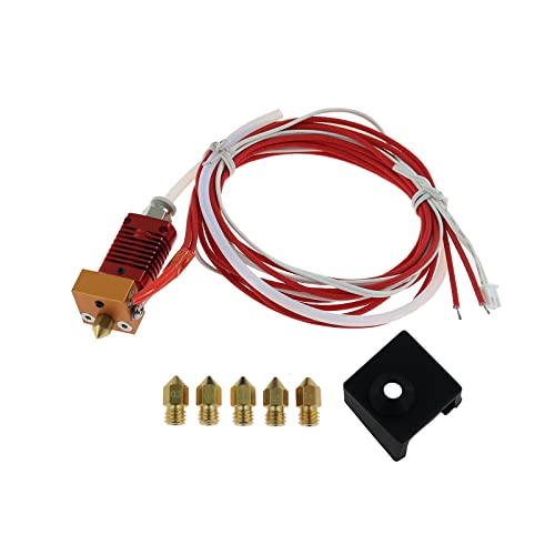 Upgrade Ender 3 Hotend Assembled MK8 Extruder Hotend Kit with 1X Silicone Cover,5X 0.4mm Nozzles for Ender 3 Ender-3 V2 Ender 3 Pro Ender 3S 3D Printer Parts - style: 24V For Ender 3
