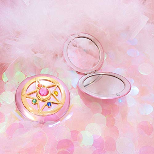 SHOWLOUE Makeup Compact Mirrors, Personal Makeup Mirror Portable Travel Handheld Foldable Double Sided Mirror