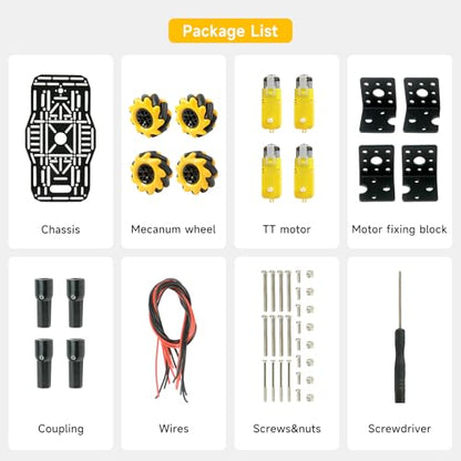 4WD Mecanum Robot Chassis Kit for Arduino & Raspberry Pi