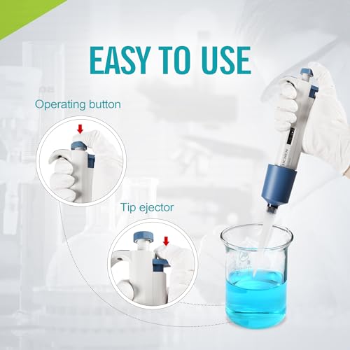 LICHEN Micropipette Adjustable 2-10ml with Pipette Tips - size: 2-10ml