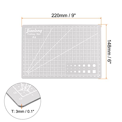 HARFINGTON A5 Self-Healing Cutting Mat 9"x6" Craft Cutting Board for DIY Art Work Sewing Cutting, Grey - color: Gray, size: 9"L x 6"W
