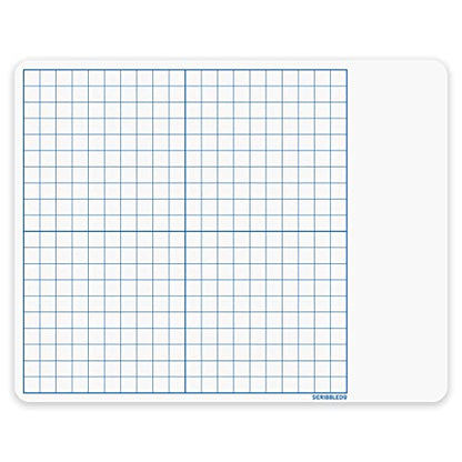 SCRIBBLEDO XY Axis Coordinate Graph Lap Boards 11x14 for Classroom Math Set - size: 14"W x 11"H