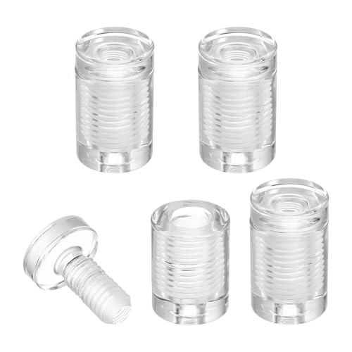 uxcell 4Pcs Sign Standoff Screws, 3/4" x 1" Acrylic Wall Standoffs Mount Hardware Advertising Glass Standoff Nail Acrylic Nail for Hanging Acrylic Picture Frame Panel Sign - size: 3/4" x 1"
