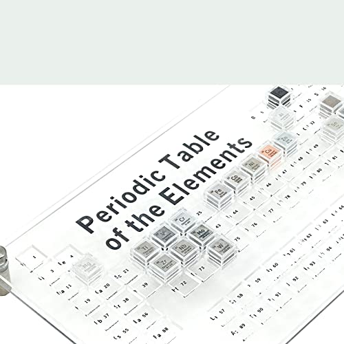 18 Pieces Element Cube Set Density Cubes Pure Metal with Acrylic Plexiglass Tray, Element Cube Set for Periodic Table of Elements Collection, Pure Tungsten Block, Iron, Aluminum, 15 More