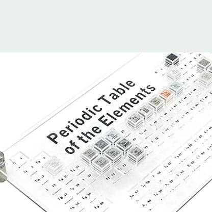 18 Pieces Element Cube Set Density Cubes Pure Metal with Acrylic Plexiglass Tray, Element Cube Set for Periodic Table of Elements Collection, Pure Tungsten Block, Iron, Aluminum, 15 More