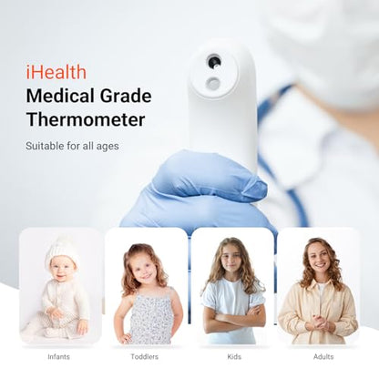 iHealth No-Touch Forehead Thermometer for Adults, Kids, Babies PT3 - color: White