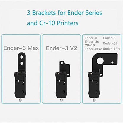Cregrant3D Creality CR Touch Auto Bed Leveling Sensor Kit for 32 Bit V4.2.2/(.7) Mainboard Ender 3v2/3/Pro/Ender 5/Pro/CR-10, PTFE Tubing 1M,Aluminum Extruder, 0.4mm Nozzle, PC4-M6/M10 Fittings