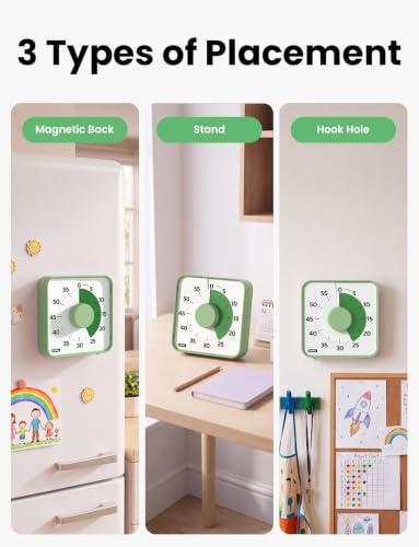 LIORQUE 6-Inch Large Visual Timer Mechanical, 60-Minute Classroom Timer
