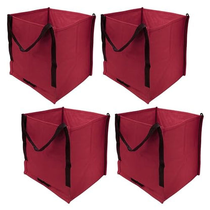 DURASACK Heavy Duty Storage Tote Bag 22-Gallon, Red, Pack of 4 - color: Red, size: Pack of 4