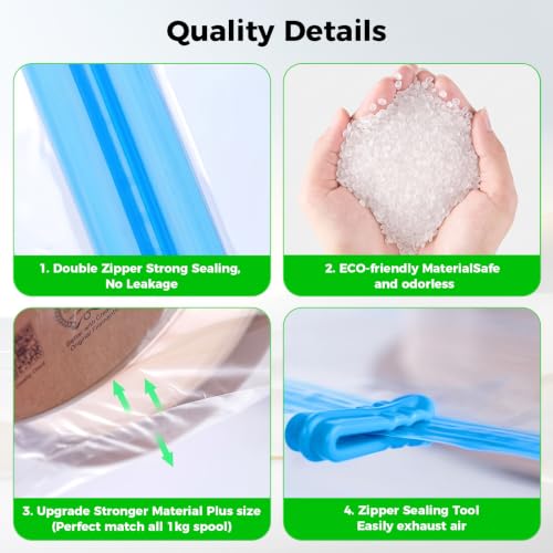 Creality 3D Printer Filament Storage 10 Storage Bags with Hand Pump, 15.75x15.75 inch, Premium Cleaning Drying Sealed, 3D Filament Dryer for 1kg 3D Printer Filament - color: 10 Vacuum Bags With Hand Pump