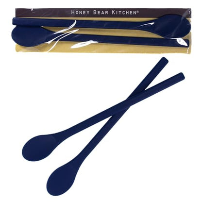 Honey Bear Kitchen Silicone Cocktail Stirs for Tall Drinkware, Set of 2 (Midnight Indigo) - color: Midnight Indigo