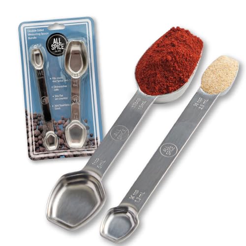 AllSpice Stainless Steel Double Sided Measuring Spoon Set - size: 2 Spoon Set