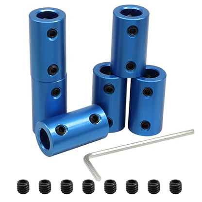 6pcs 8mm to 8mm Bore Rigid Shaft Coupler, Blue - size: 8mm to 8mm