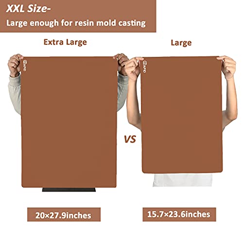 Sapid Large Silicone Sheet for Crafts Silicone Mat for Resin Art Painting - color: Brown, size: 27.9"L x 20"W