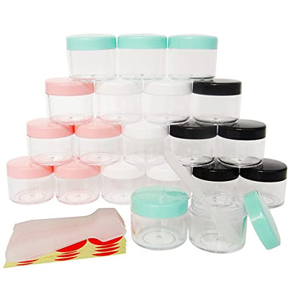 20pcs 20ml Multi-color Empty Refillable Cosmetic Sample Container - color: 20pack 20ml Multi-color 3