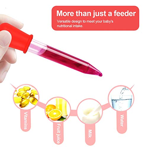 10 Pcs Liquid Droppers Pipettes with 1 Cleaning Brush, 5ML Silicone and Plastic Eyedropper Transfer Pipette with Scale for Children Kids Medicine Science Candy Gummy Molds Crafts (Multicolour)