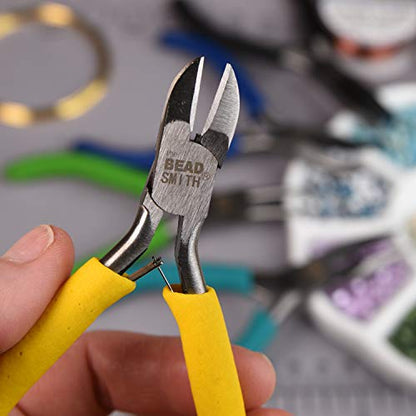 The Beadsmith Color‑ID Plier Set, 5 Piece Jewelry Tool Kit with Comfort Grip Handles, Includes Round, Flat, Bent, Chain Nose & Side Cutter, 5 Inch Lap‑Joint Pliers