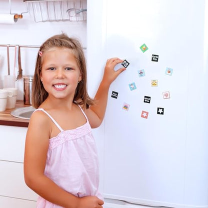 Lesnala Double-Sided Magnetic Calendar Numbers for Refrigerator - color: Multi Color