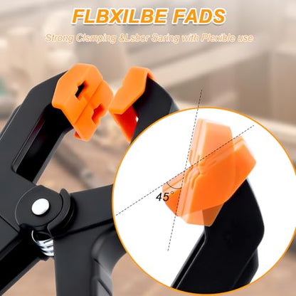 20 Pack Spring Clamps for Crafts & DIY - 3.5 Inch Plastic Woodworking Clamps, Small Balloon Arch Clips, Heavy Duty Tarp & Backdrop Holder Clips - color: Orange-20pcs