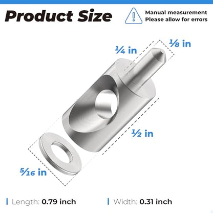 2 Pack Shower Door Pivot Hinge Pin 5/16" Diameter and Washer - size: ‎2CSHP516