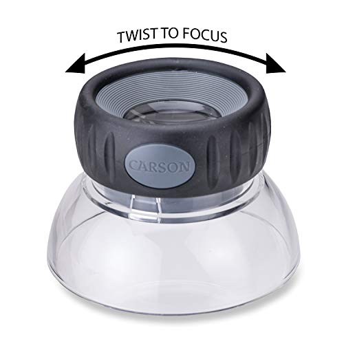 Carson LumiLoupe Plus 5.5X Power Stand Loupe Magnifier with Dual Lens Focusing System (LO-06) - style: 1.75" Diameter (5.5x)