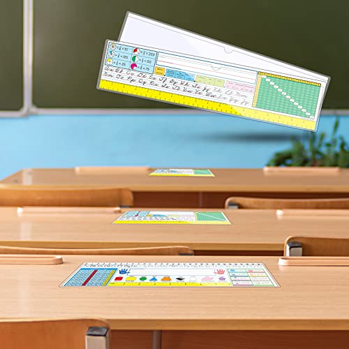 Chinco 50 Pack 18" x 4" Clear Adhesive Pockets, Index Card Pockets With Top Open Loading, Plastic Labels Holders for Organizing Storage Bins, Library Card, Drawer, and Protecting Your Cards - size: 18 x 4 Inches