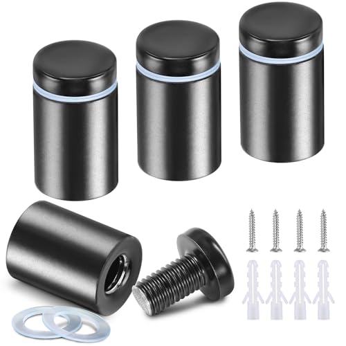 19 x 30mm (Dia. x L) Stainless Steel Standoff Screws - Black - 4 Pieces - color: Black, size: 19 x 30mm / 0.75" x 1.18"