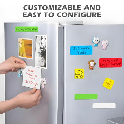Realth Dry Erase Magnetic Labels Red 2'' × 4'' 40 Pcs Reusable - color: Red, size: 2'' × 4''