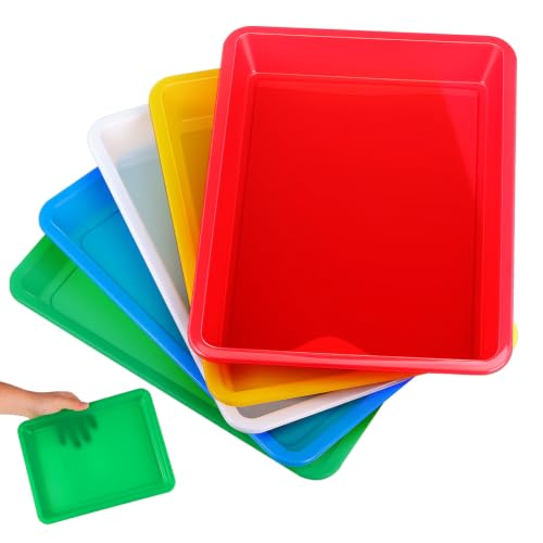 Kichvoe Plastic Tray Pp Stackable 5 pcs for Classroom Crafts