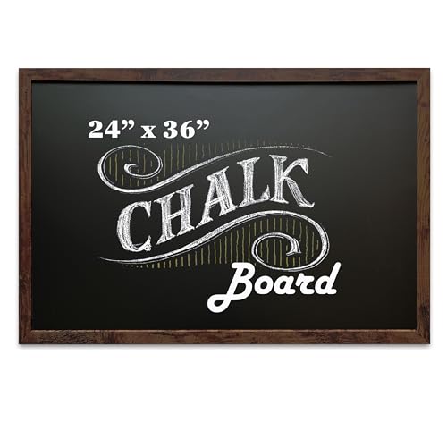 Loddie Doddie Rustic Wood Magnetic Board for Wall, Stain Resistant, 24"x36" - color: Rustic Frame, size: 36"W x 24"H